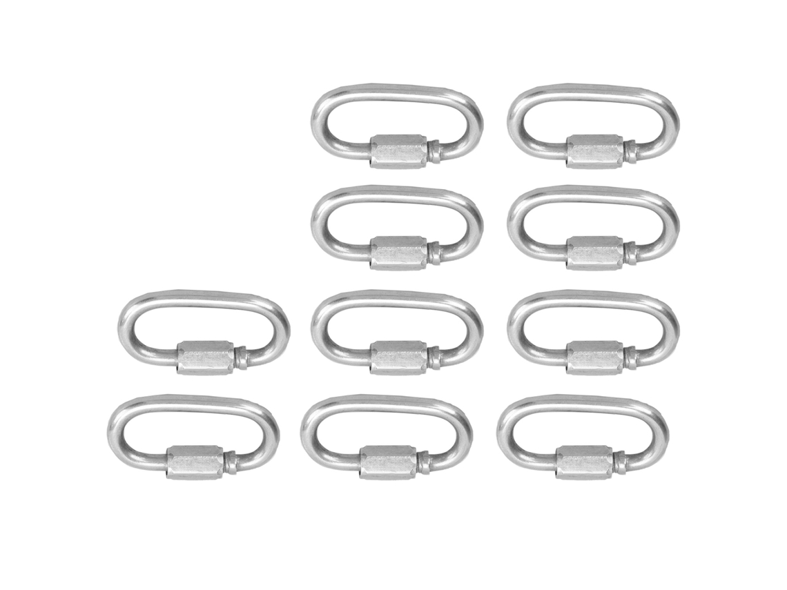 10pcs Elo De Corrente De Aço Inoxidável M5 Elo Rápido Trava De Parafuso Para Montanhismo Engenharia