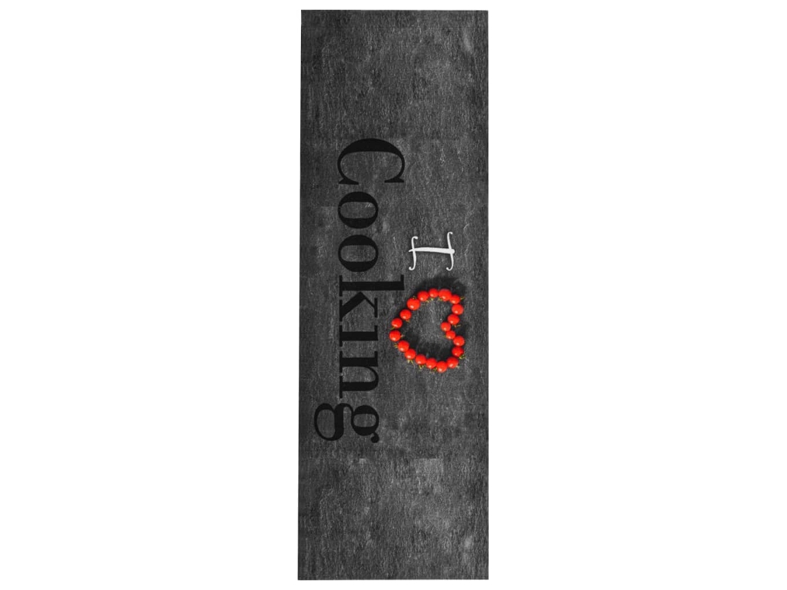 Vidaxl Tapete De Cozinha Lavável Com Design Cooking 60x180 Cm