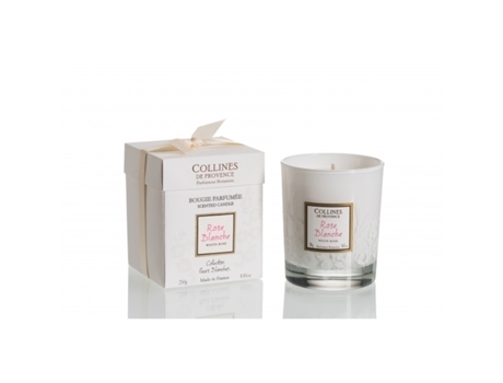 Vela Perfumada COLLINES DE PROVENCE Flores Brancas White Rose 250Gr
