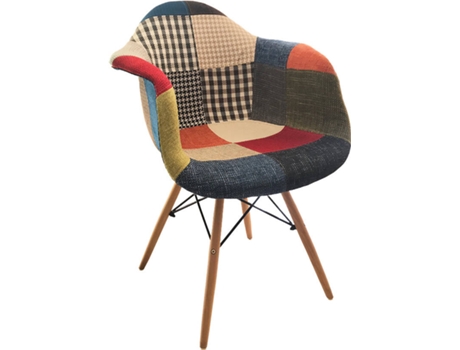 Conjunto de 4 Cadeiras  Flávia (Multicor - MDF e Tecido - 62x80x63 cm)