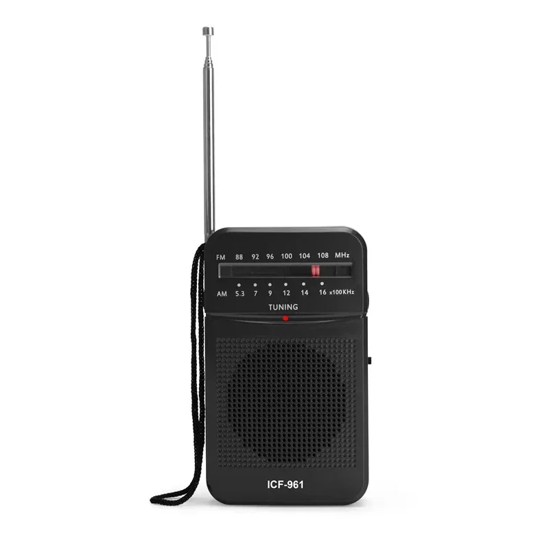 Rádio De Bolso Portátil Icf-961 (preto)