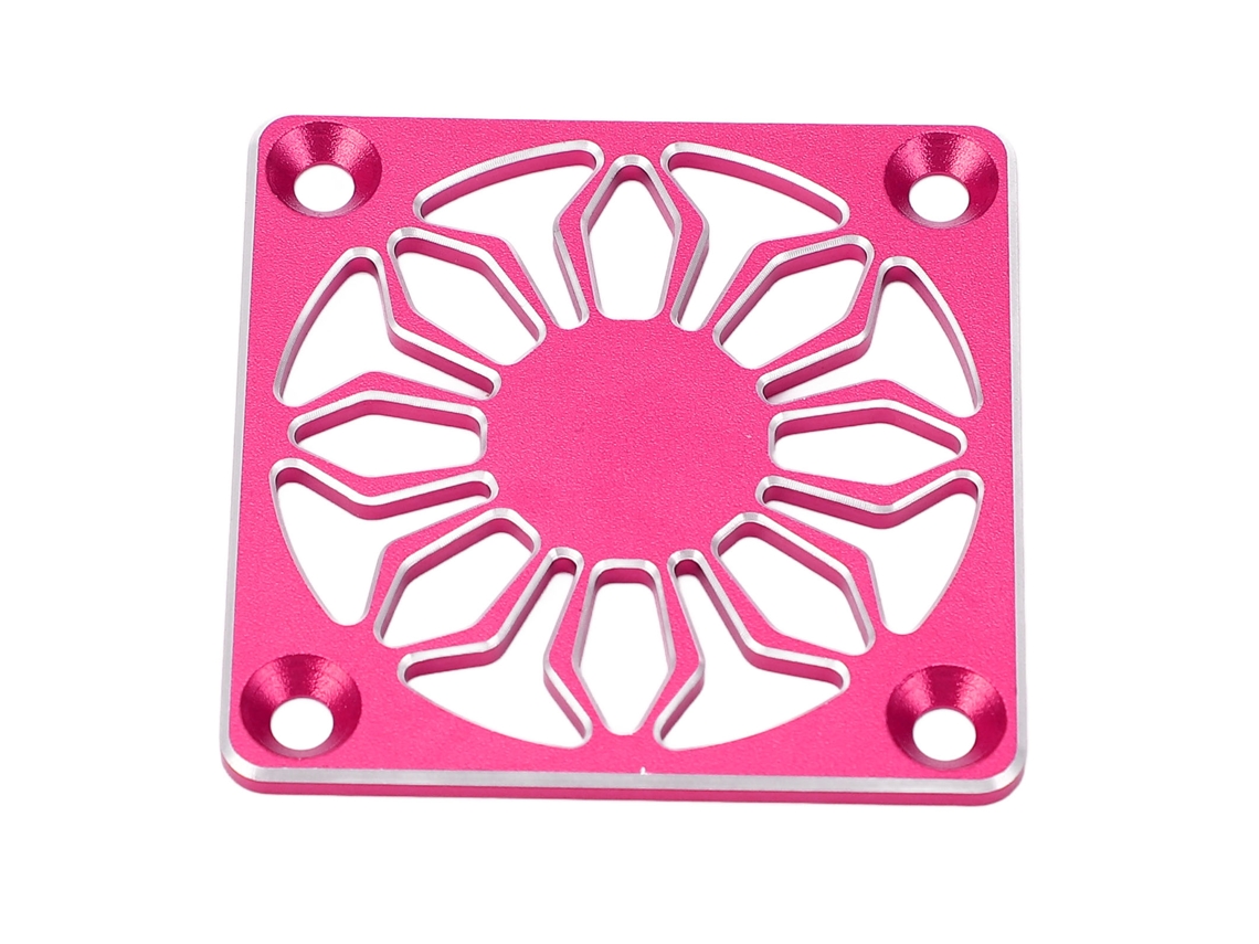 Capa de Ventoinha de Resfriamento Alumínio Rc Carro Vermelho Rosa