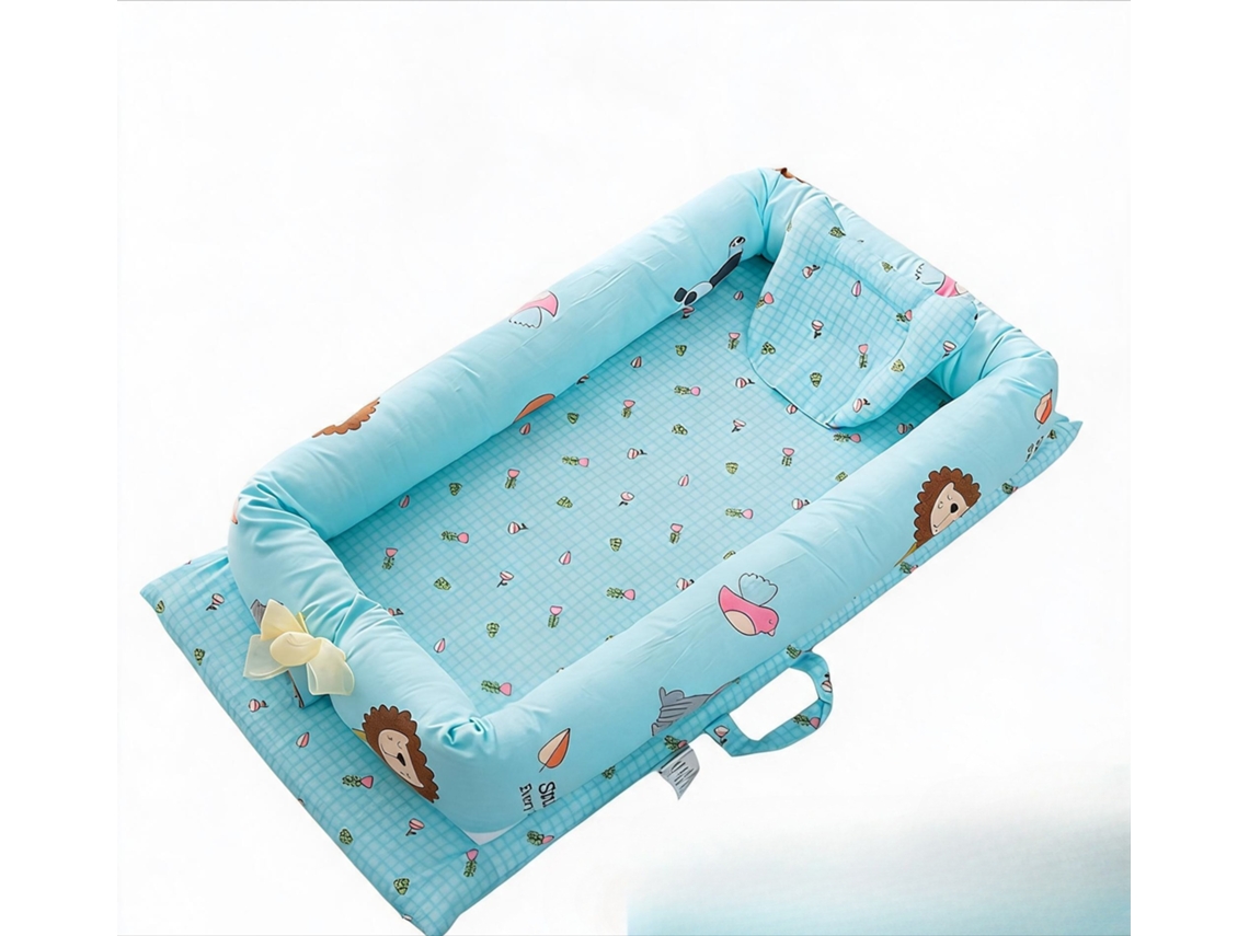 Ninho De Bebé Portátil Hibbent Com Travesseiro 90x50x12cm -jardim Zoológico
