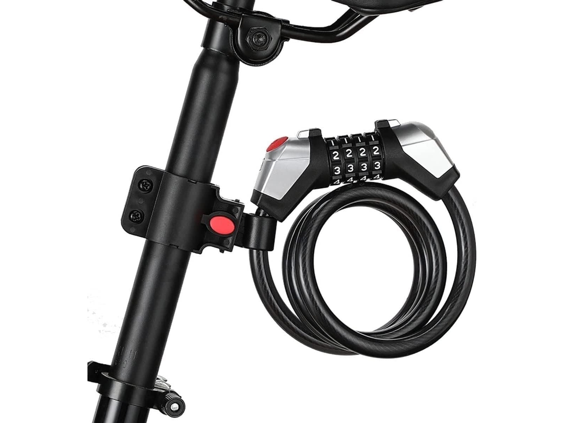 Cadeado Para Bicicleta Com Senha, Combinação Digital, Cabo De Aço