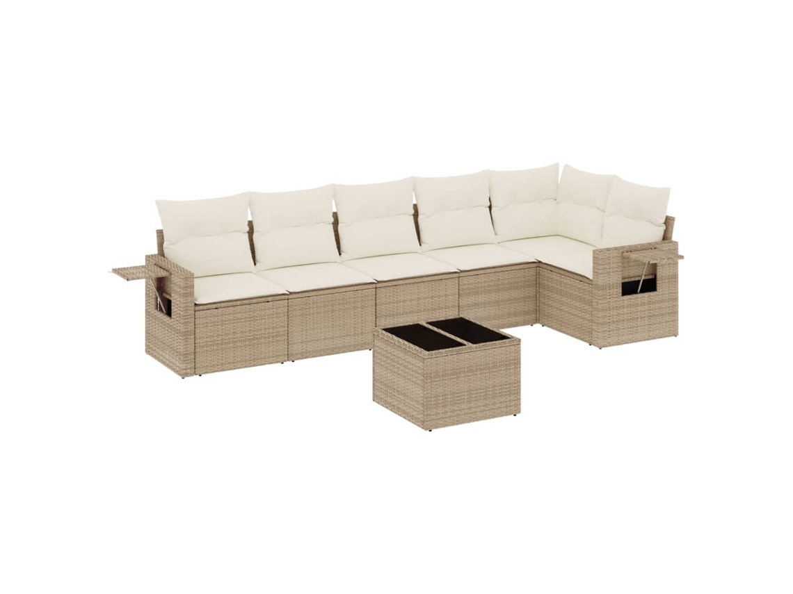 Garden Sofa Set, Garden Sofa Sets Vidaxl Bege Rattan / Vime (n/a)
