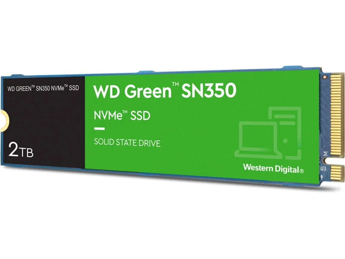 Disco SSD Interno WESTERN DIGITAL Green SN350 (2 TB - NVMe - 3200 MB/s)
