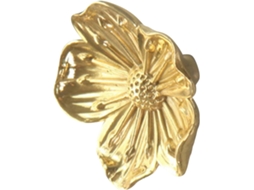 Puxador Genérico Dourado Em Latão Com Formato De Flor Para Gavetas E Sapateiras, Delicado, Com Um Único Furo