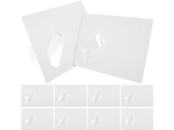 Conjunto 10 Molduras Decorativas Papel Kraft Branco Fotos 18 7 Polegadas Decoração Escritório Ambientes GOKOCO