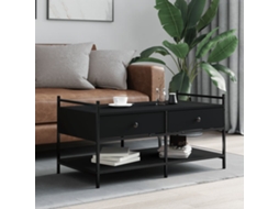 Vidaxl Mesa De Centro 99x50x50 Cm Derivados De Madeira Preto