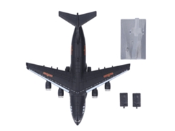 Modelo De Aeronave De Liga Metálica 1:100 Com Recuo Colecionável Brinquedo Decoração Preto
