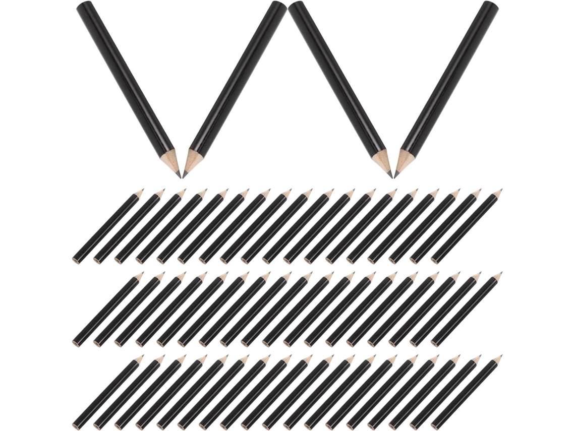 Conjunto de 100 Lápis Futebol Americano para Uso Escolar Material Preto 8,60 X 0,70 Cm Polegadas