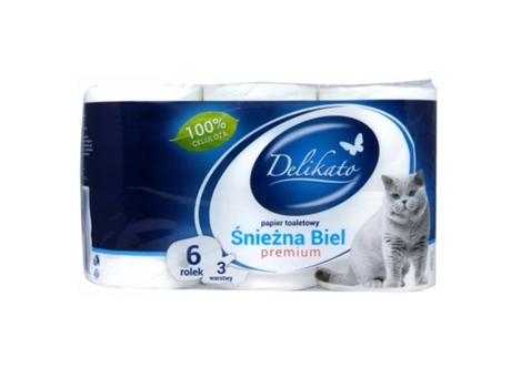 Delikato, Papel Higiénico De 3 Camadas, 6 Rolos