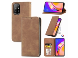Capa De Couro Horizontal Magnética Retro Skin Feel Business Para Oppo A94 5g