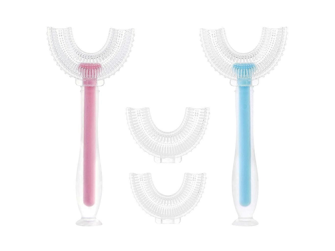 Crianças U em Forma de Escova Dentes com Silicone Cabeça Clareamento Massagem U type Esc Ova Boca Inteira GOKOCO
