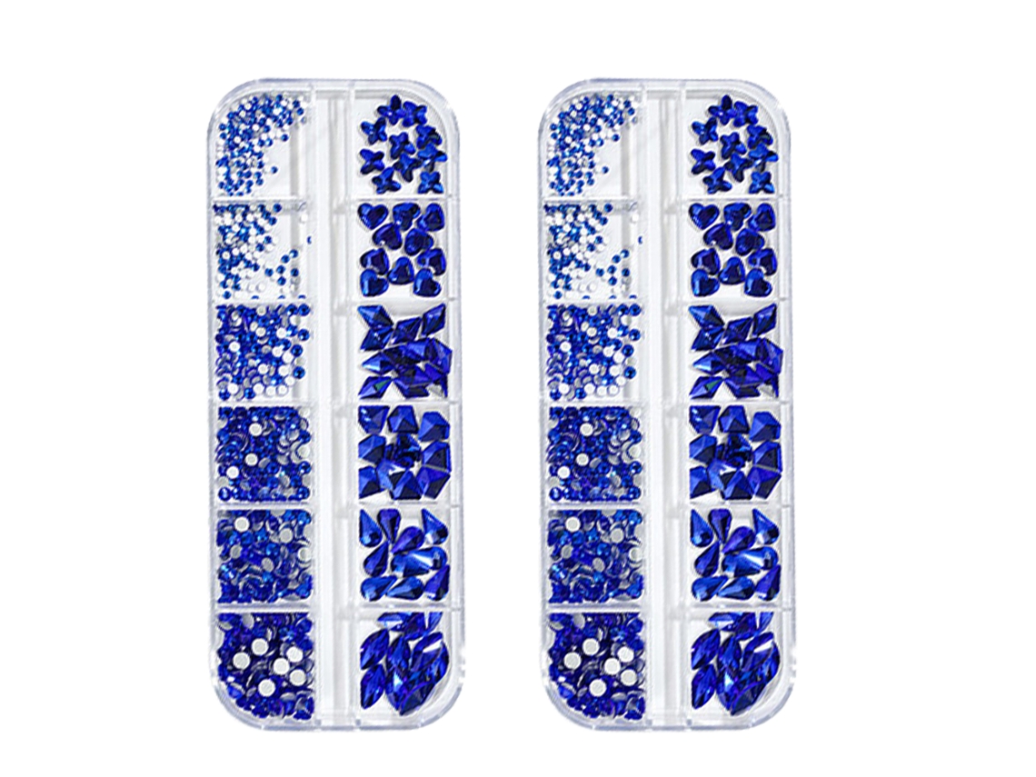 Kit De 2 Peças De Strass Para Arte De Unhas Strass De Cristais Ab Para Unhas Pedras De Unhas De Várias Formas Planas -St-03 ZMDECQNA