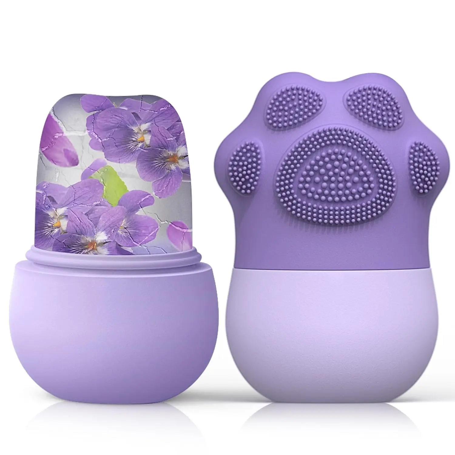 Rolo de Gelo, para Cuidados com a Pele, Redução do Inchaço Dos Olhos e Massagem Facial, Feito de Silicone. MDUG (roxo)