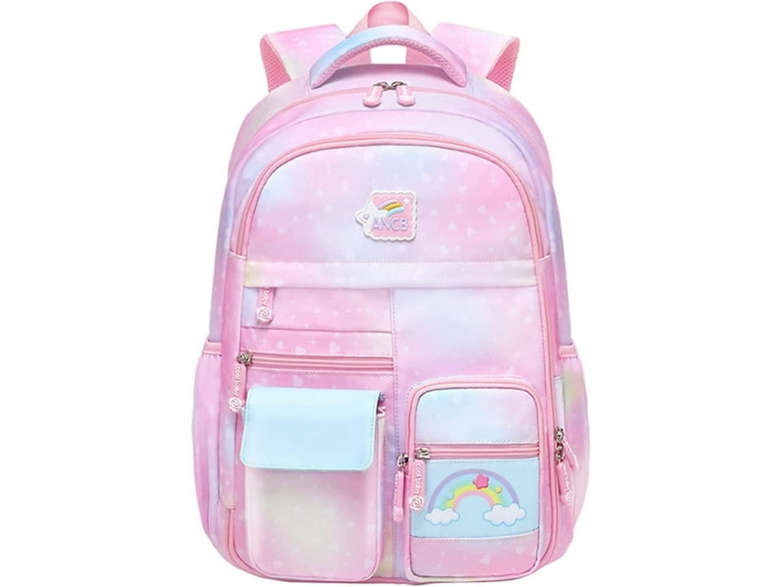 Mochila Grande Para Estudantes Do Ensino Fundamental, Fofa E Com Efeito Degradê Meninas. Aquaforge