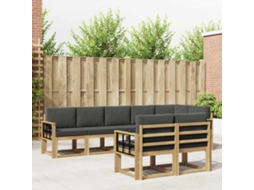 Vidaxl Conjunto De Sofás Para Exterior 8 Pcs Branco E Antracite