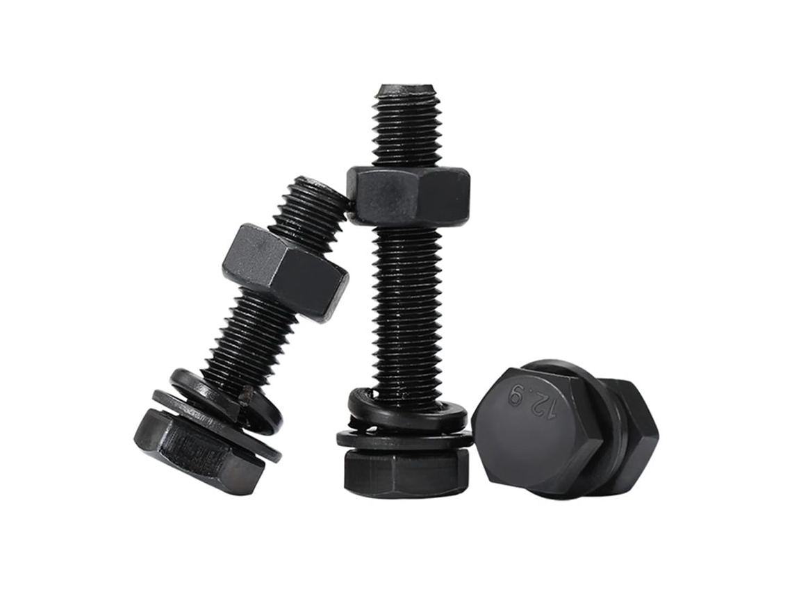 Kit Com 1 Conjunto De Parafusos, Porcas E Arruelas Sextavadas M16 X