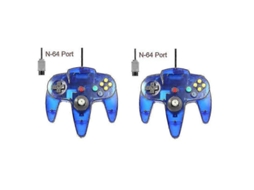 Pacote Com 2 Controles Clássicos Com Fio Para N64, Jogos Retrô De 64 Bits, Joystick De Substituição Ly Ebike