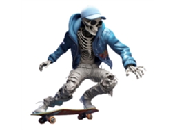 Lurelia Figura De Esqueleto Halloween Assustador Para Varanda, Casa E Festa Variante 3