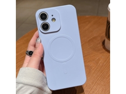 Capa Magsafe Para Iphone 11 - Silicone Líquido Com Cor Sólida | Magnética - Lilás Roxo