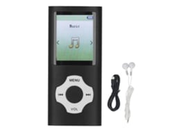 Reprodutor MP3 MP4 com Tela Colorida 1.8 Polegadas, Memória Expandível 128gb e Gravador de Voz