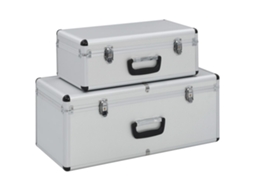 Conjunto 1 Storage Case, Storage Cases Vidaxl Prateado Alumínio (n/a)