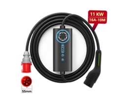 Ev Carregador HEXINEX 11kw, Tipo 2, 10 M, Trifásico, 6 16 A, Potência de Carregamento Ajustável, Ip65, Resistente À Água.