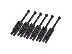 Conjunto de 6 Rastilhos de Travamento Duplo para Ponte Tremolo de Trava Dupla AQUAFORGE (preto)