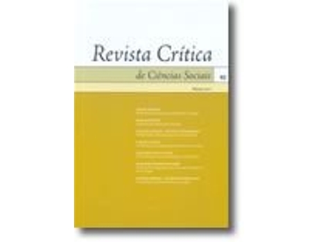 Livro Revista Crítica de Ciências Sociais Nº 92 .