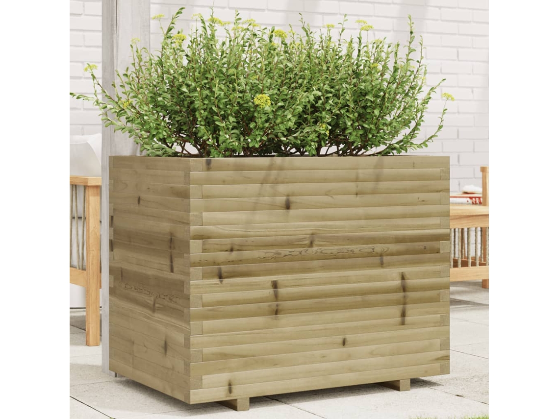 Vidaxl Vaso/floreira De Jardim 90x60x72,5 Cm Madeira Pinho Impregnada