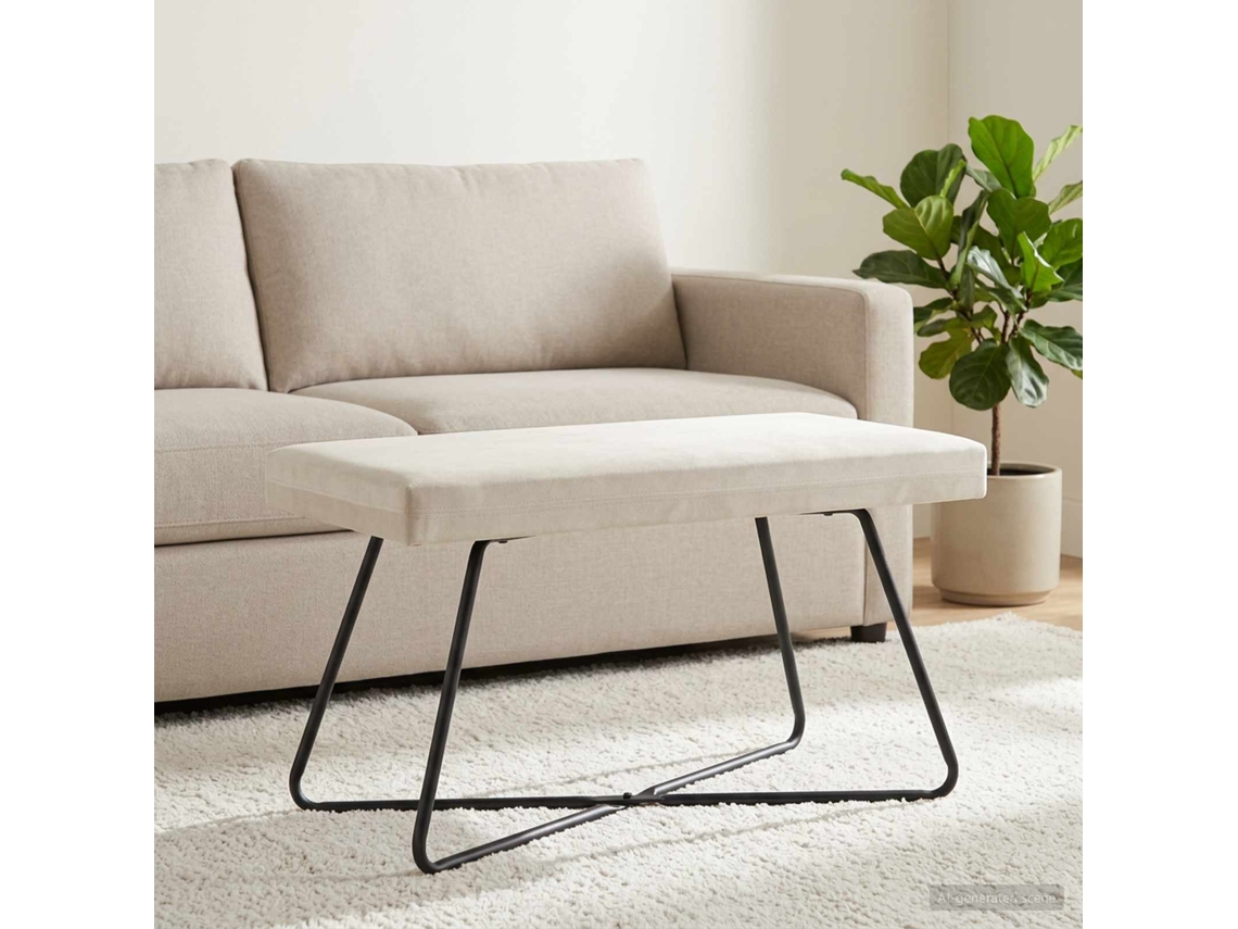 Vidaxl Banco Creme 80 X 40 X 45 Cm Veludo