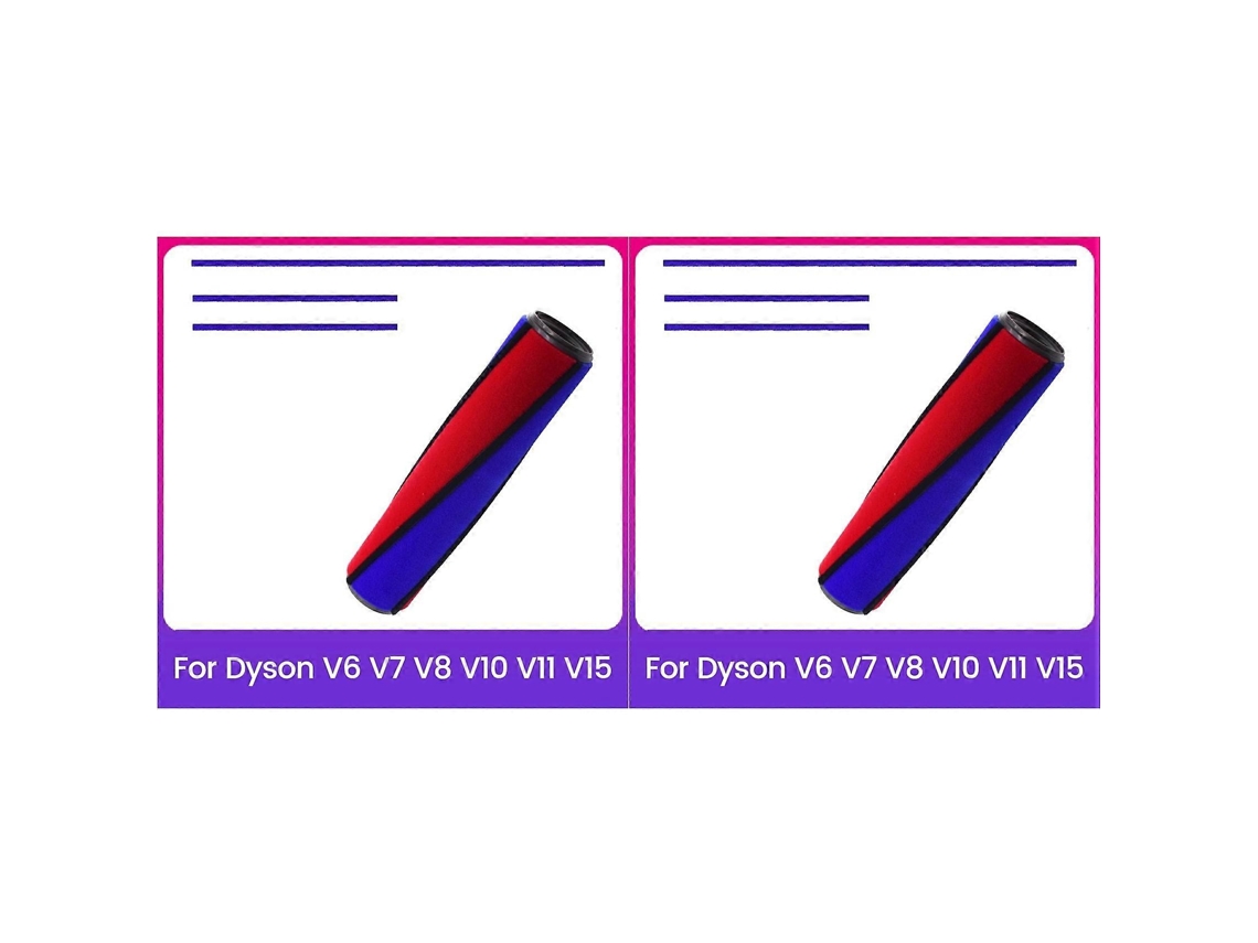 Conjunto De 2 Tiras De Felpa Macias Para Escova Rotativa De Aspirador De Pó V6 V7 V8 V10 V11 - Acessórios De Reposição