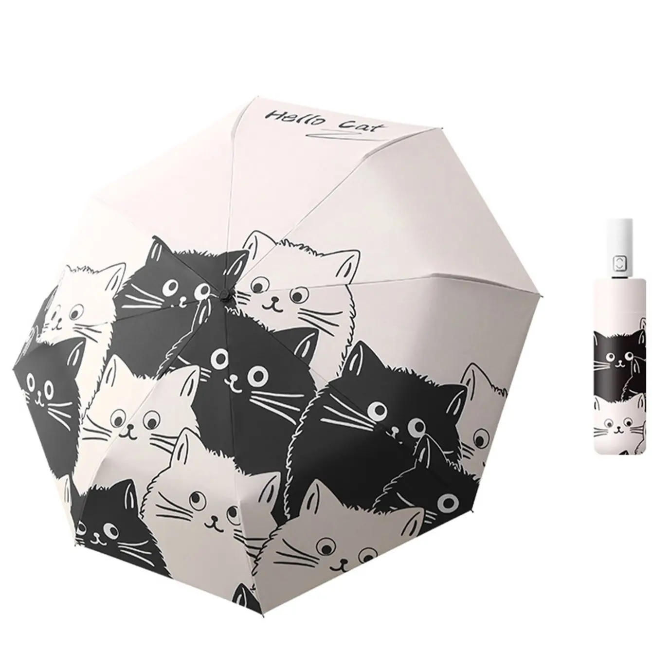 Guarda sol Portátil MDUG com Proteção UV, Ultraleve e Dobrável (branco)