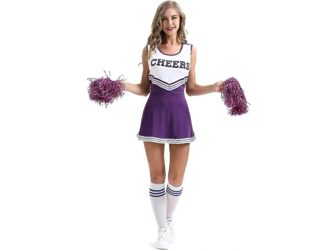 2026 traje de Cheerleader Sexy com Tassel Oih Tela de Seda de Leite Tamanhos Xs XXL Cores Variadas M Morado