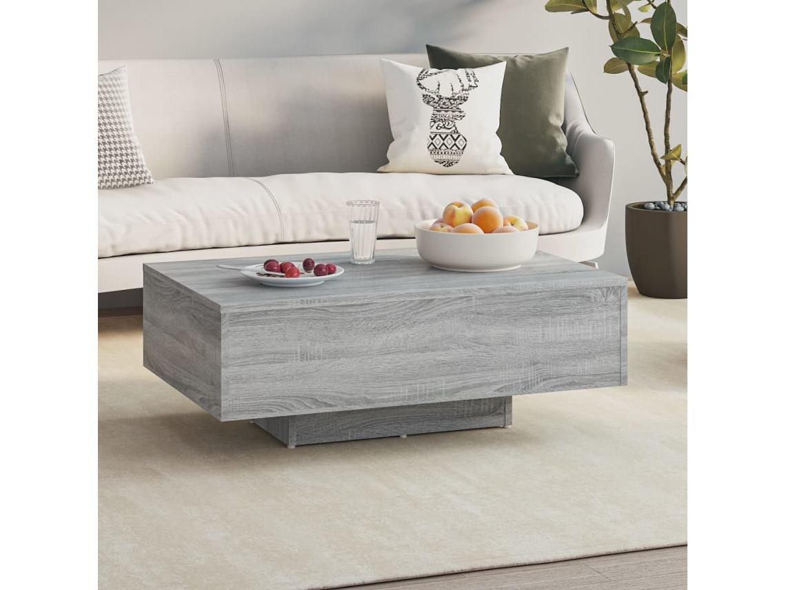 Vidaxl Mesa De Centro 85x55x31 Cm Derivados De Madeira Cinzento Sonoma