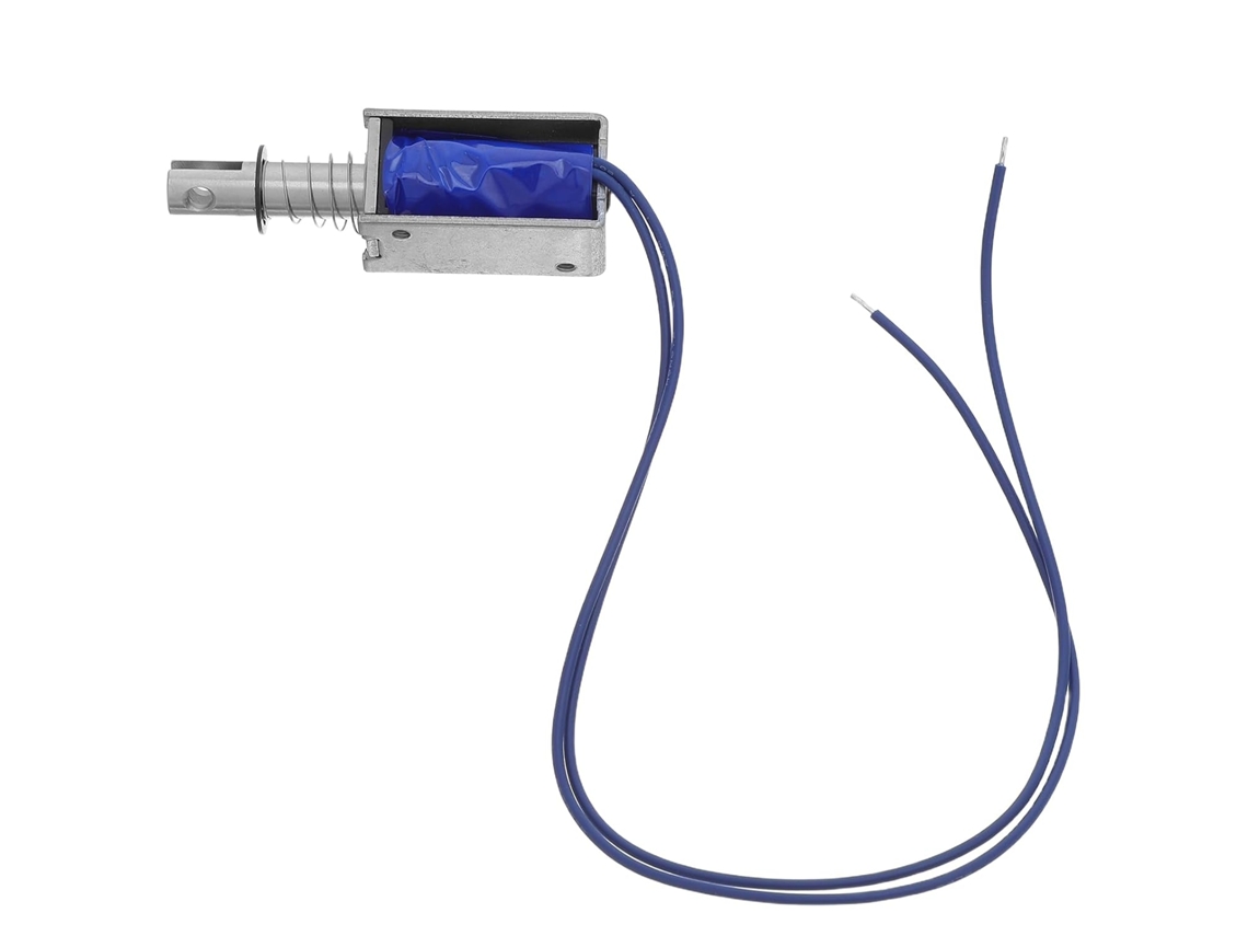Eletroímã Solenóide Cc Push-pull Robusto Em Ferro Prateado, Design