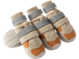 Botas De Inverno Cães Com Forro, Conjunto De 4 Peças, Marrom H