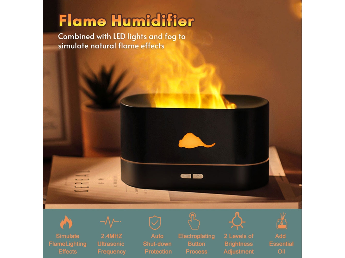 Difusor de aromas com chama, ultrassônico, proteção automática, silencioso LAXISCREED