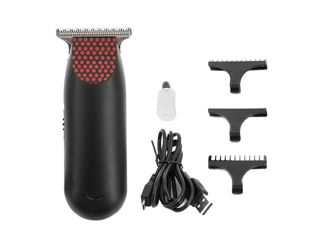 2026 cortadora de Cabelo Elétrica Recarregável Usb com 3 Pentes Guiadores para Corte Preciso e Barbear Cabelo