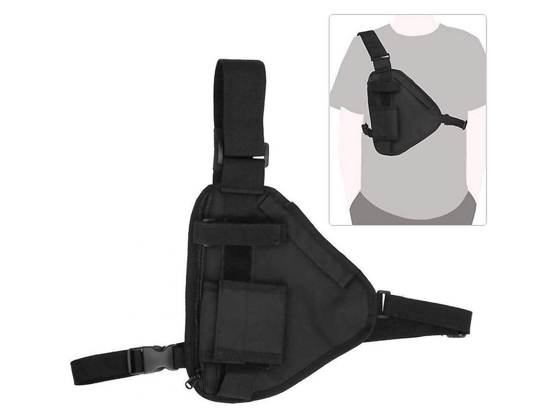 Bolsa Para Walkie Talkie 10.2x6.69in Com Porta Rádios De Alta Qualidade Em Oxford 600d - Preto Czj