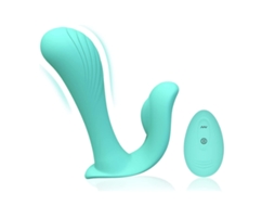 Vibrador estimulador de clitóris ponto G, ovo vibratório com controle remoto e 10 modos de vibração, azul