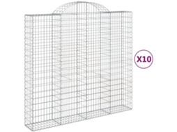 Gabion Basket, Gabion Baskets Vidaxl Prateado Ferro (200 X 50 X 180/200 Cm)