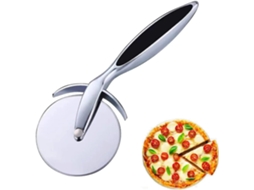 Cortador de pizza profissional em aço inoxidável com cabo antiderrapante para pizzas, panquecas e bolos. Utensílio de cozinha.