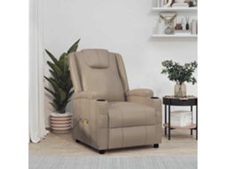 Vidaxl Cadeira De Massagens Couro Artificial Cappuccino