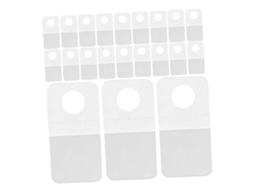 100 Unidades De Ganchos Adesivos Transparentes Pvc Com Furo Redondo Pa