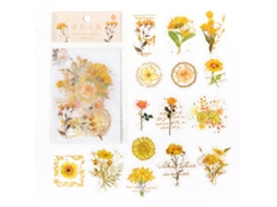 30 Adesivos de Flores Únicos Estéticos Tendência para Diário Notebook Sunset Decorativos com S/MARCA