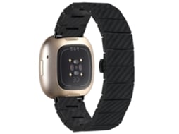 Pulseira de substituição de fibra de carbono à prova d'água para Fitbit Versa 3/Sense Smartwatch Ly Ebike