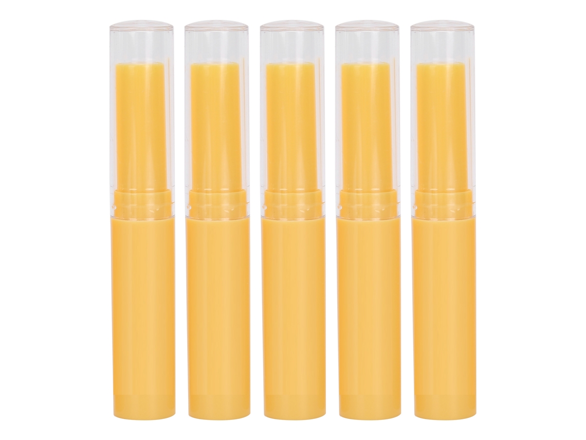 5pcs Bálsamo Labial Hidratante Antiseca Crema Suero De Cuidado Labial Reparador Para Labios Secos (sabor Bergamota Amarillo)